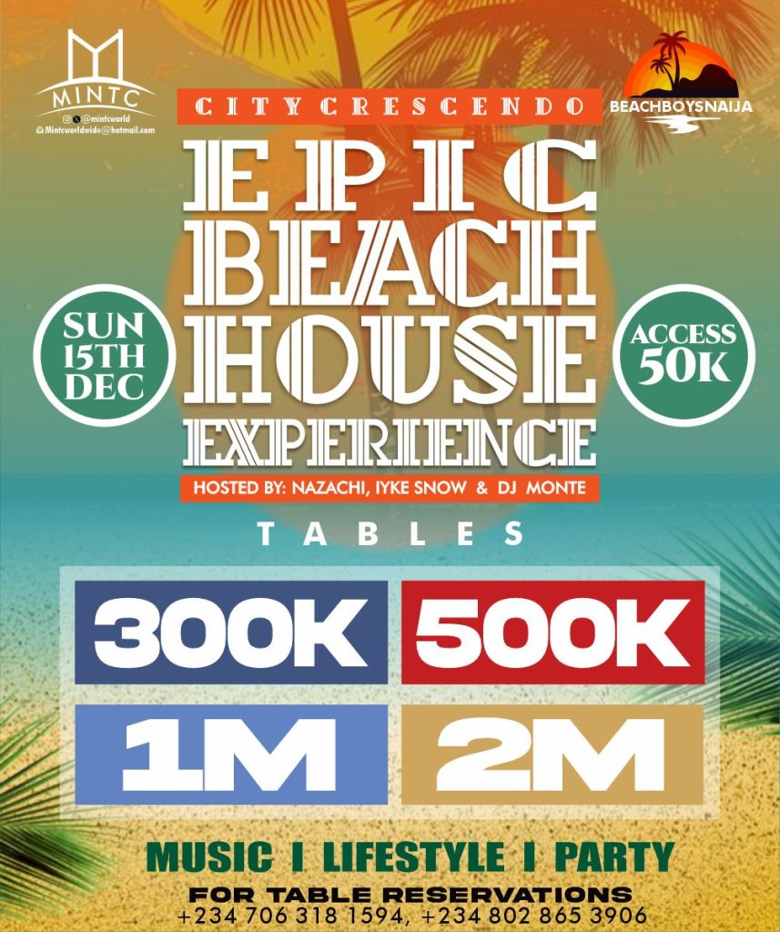 City Cresendo Epic Beach House Experience